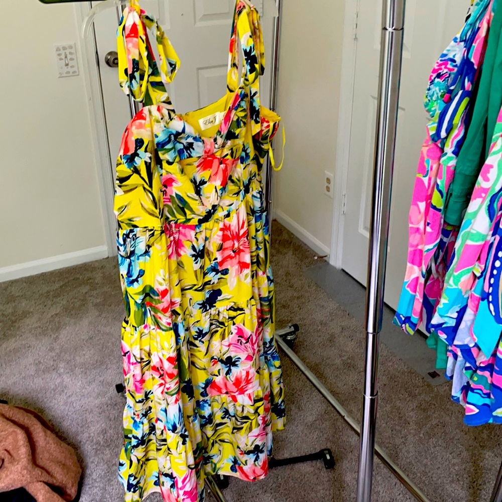 Eliza j tie sleeve sundress size 18